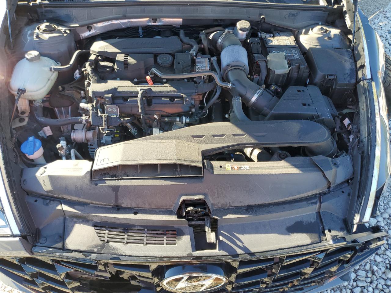 2020 Hyundai Sonata VIN 5NPEJ4J27LH009635 Copart auction photo, front end / side damage thumbnail 11