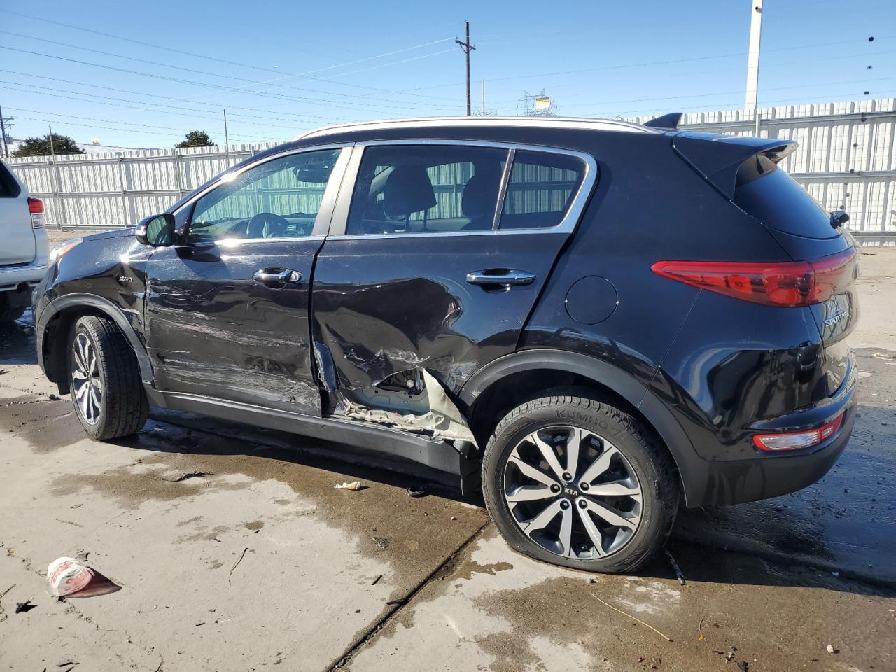 2017 KIA Sportage VIN KNDPNCAC1H7205517 Copart auction photo, side / front end damage thumbnail 2