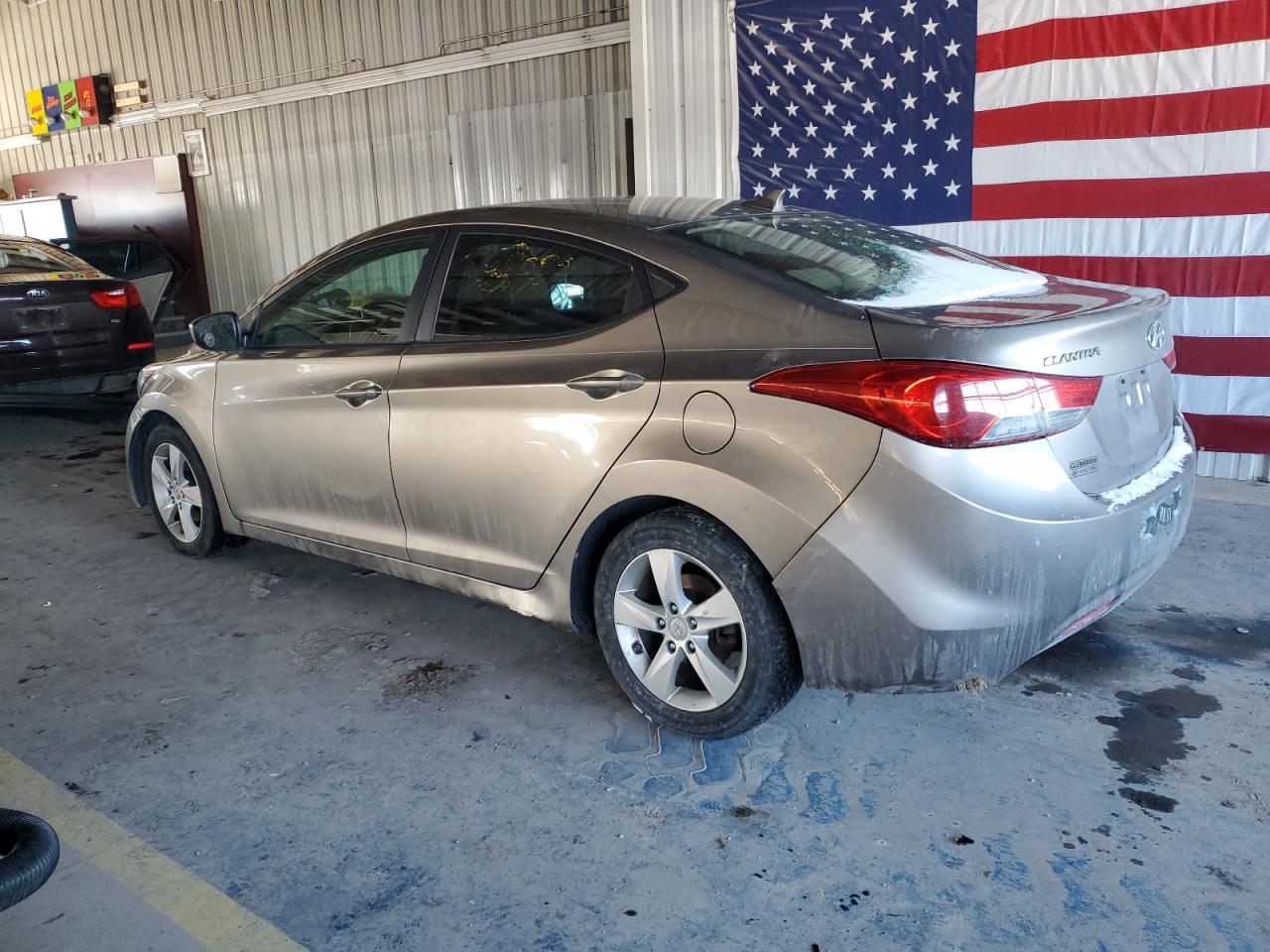 2013 Hyundai Elantra VIN 5NPDH4AE6DH350205 Copart auction photo, front end / rear end damage thumbnail 2