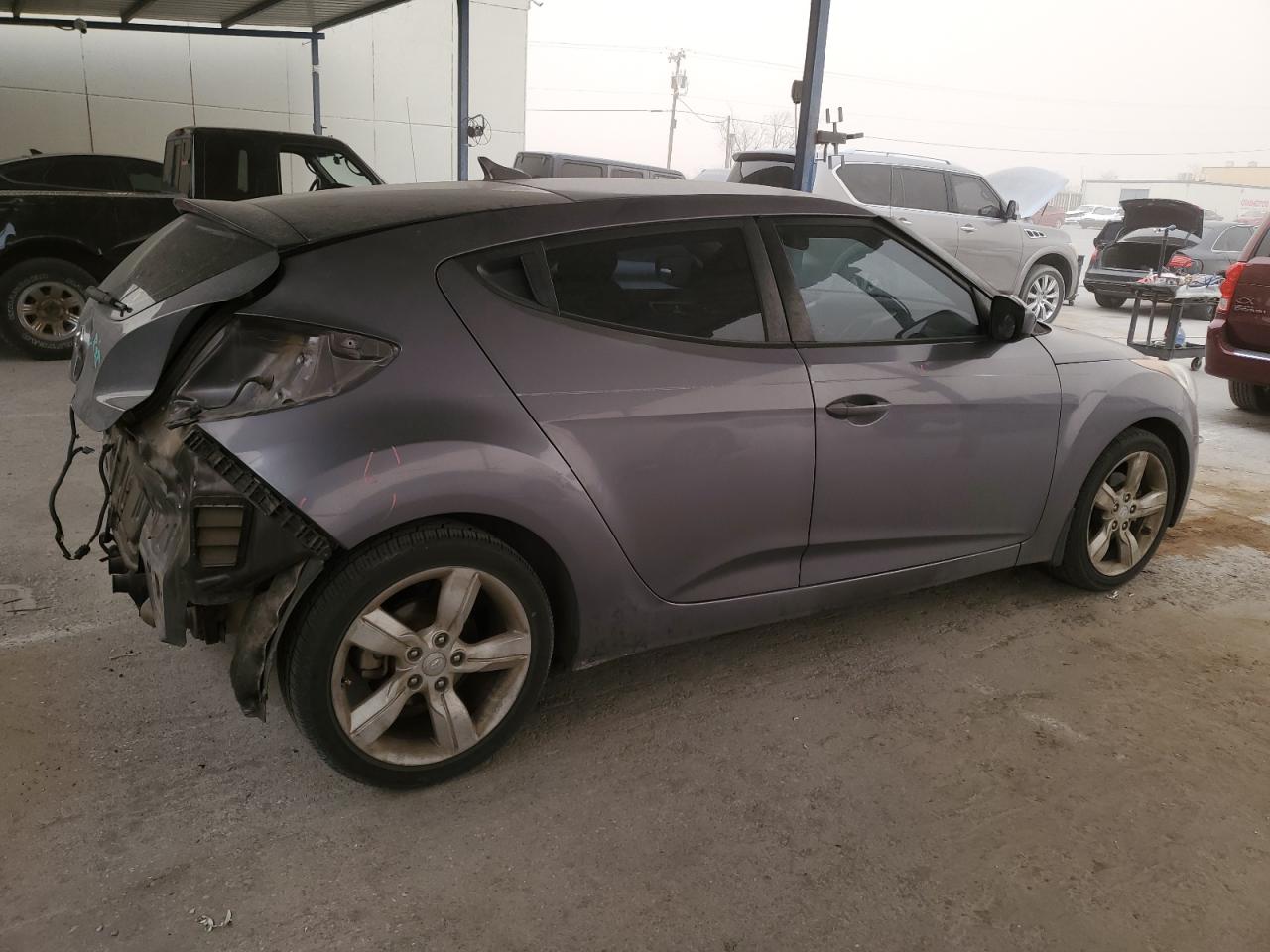 2015 Hyundai Veloster VIN KMHTC6AD1FU245234 Copart auction photo, rear end damage thumbnail 3