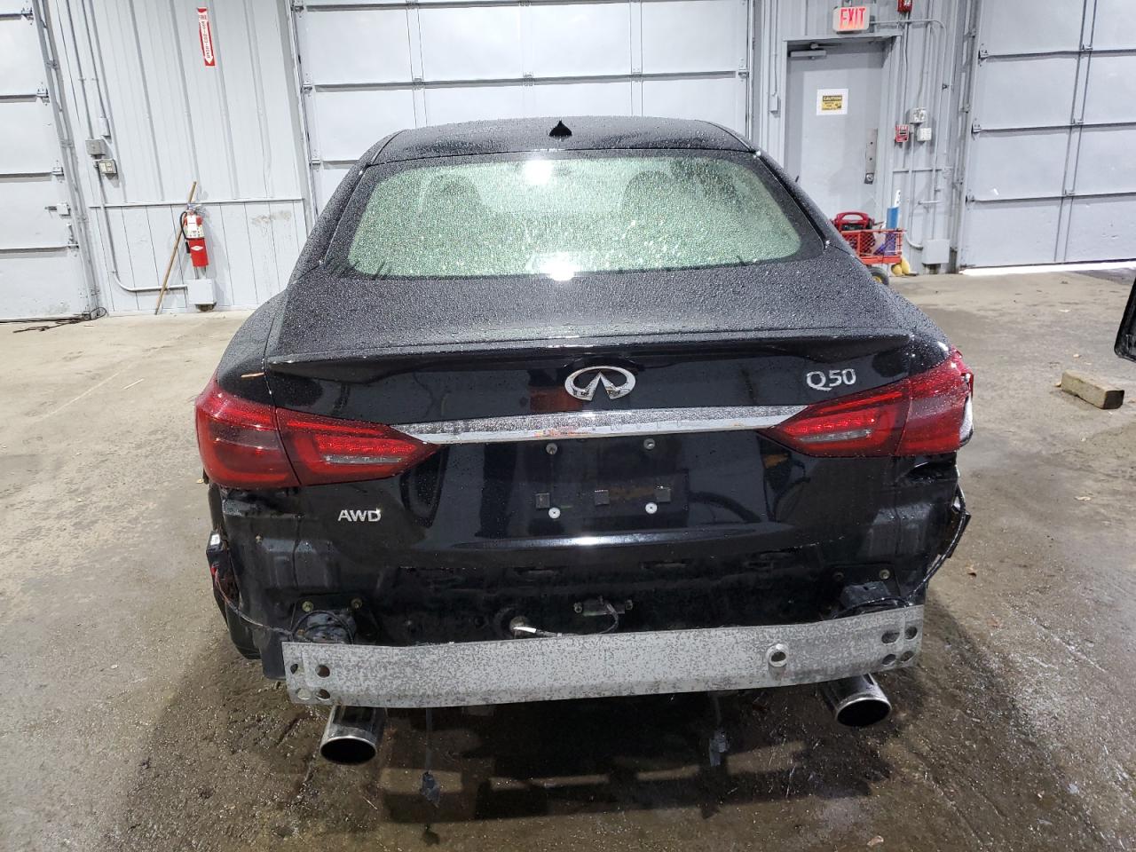 2019 Infiniti Q50 VIN JN1EV7AR2KM554913 Copart auction photo, rear end damage thumbnail 6