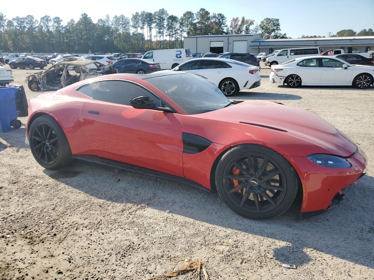 2020 Aston Martin Vantage VIN SCFSMGAWXLGN03122 Copart auction photo, all over damage thumbnail 4