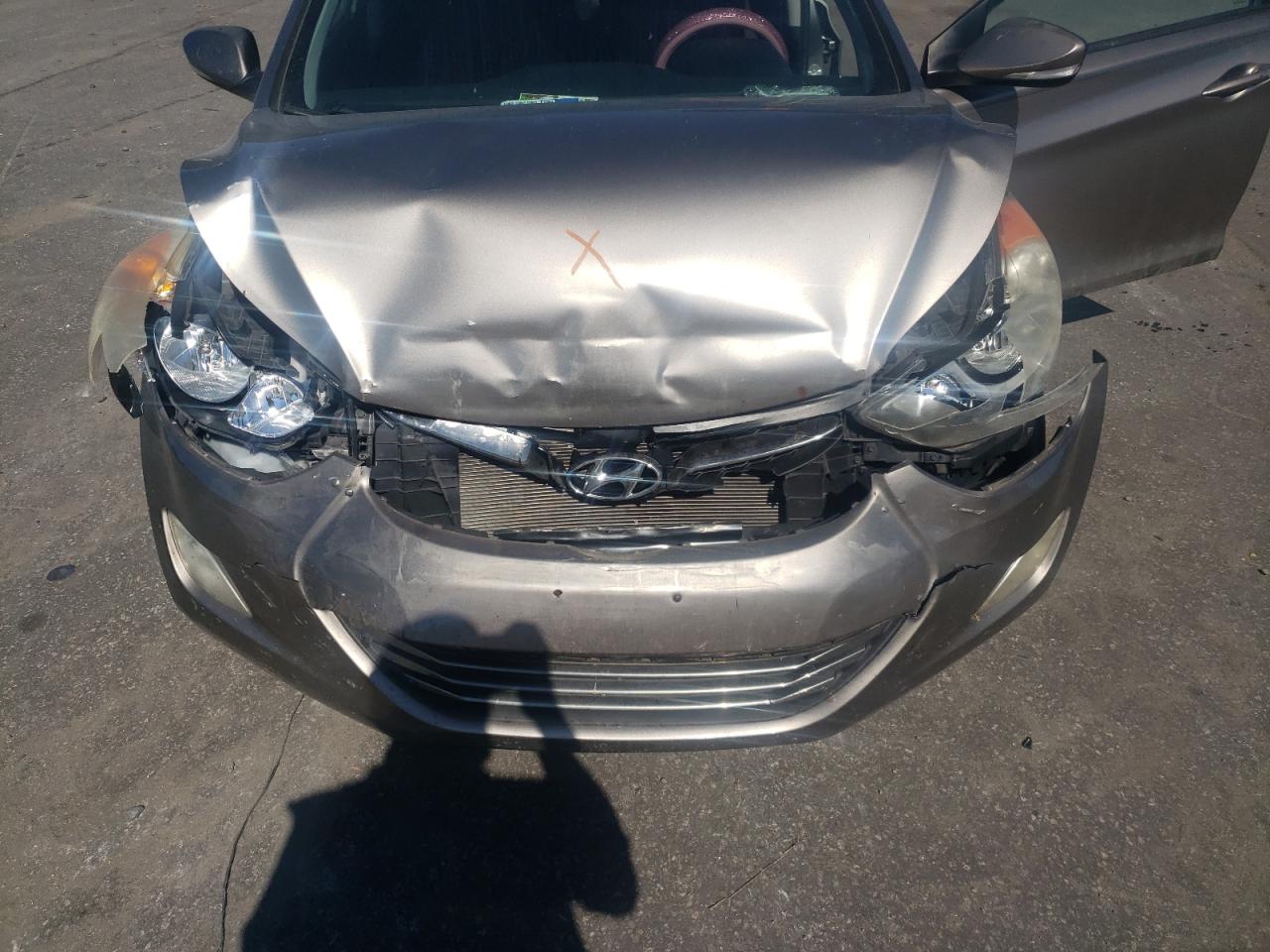 2012 Hyundai Elantra VIN 5NPDH4AEXCH081396 Copart auction photo, front end damage thumbnail 12