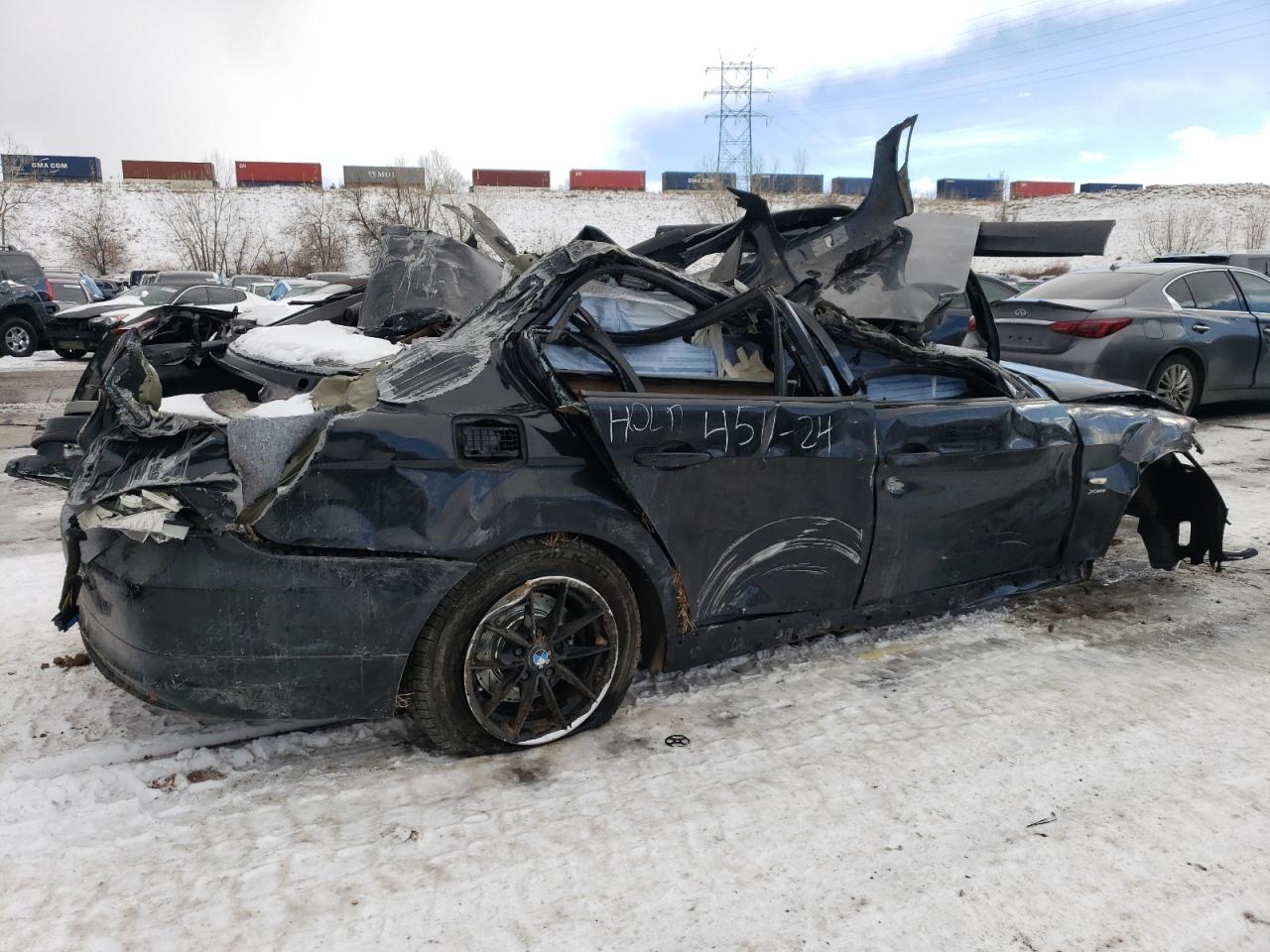2010 BMW 3er VIN WBAPK7C52AA458527 Copart auction photo, front end / rollover damage thumbnail 3