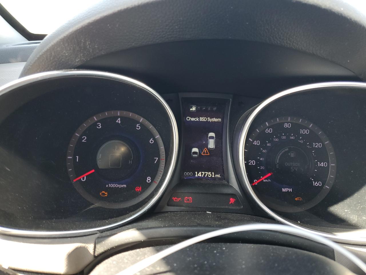 2014 Hyundai Santa Fe VIN 5XYZU3LB2EG155287 Copart auction photo, front end damage thumbnail 9