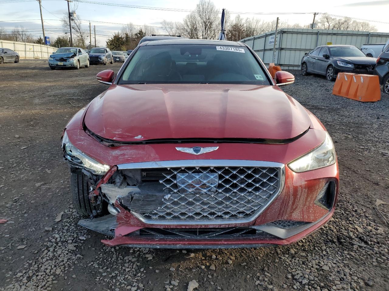 2020 Genesis G70 VIN KMTG34LA0LU056732 Copart auction photo, front end / undercarriage damage thumbnail 5