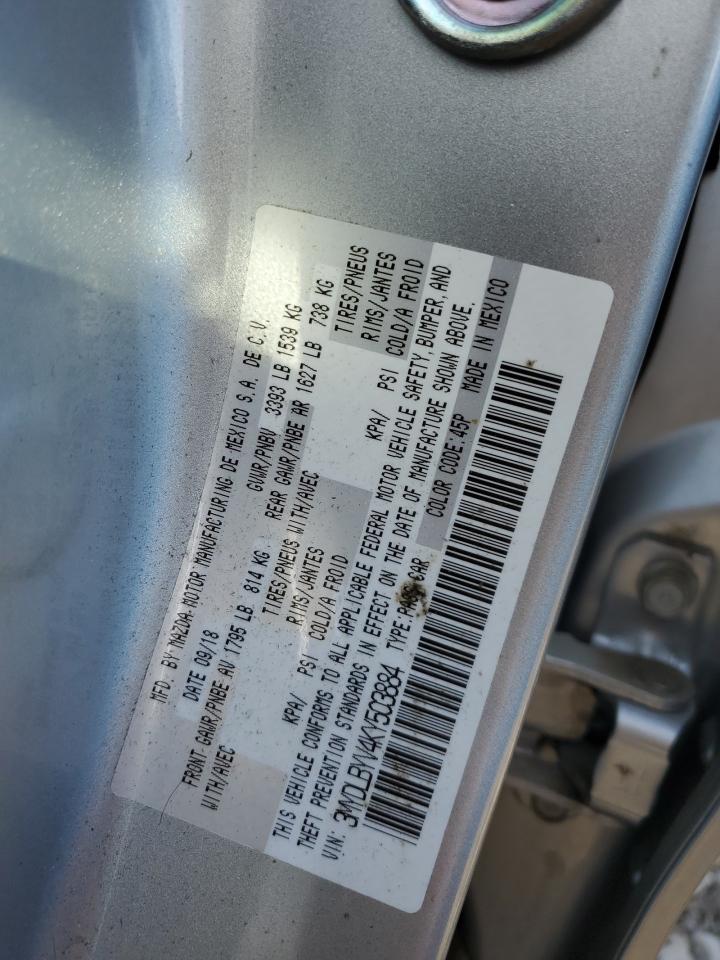 2019 Toyota Yaris VIN 3MYDLBYV4KY503884 Copart auction photo, front end damage thumbnail 14