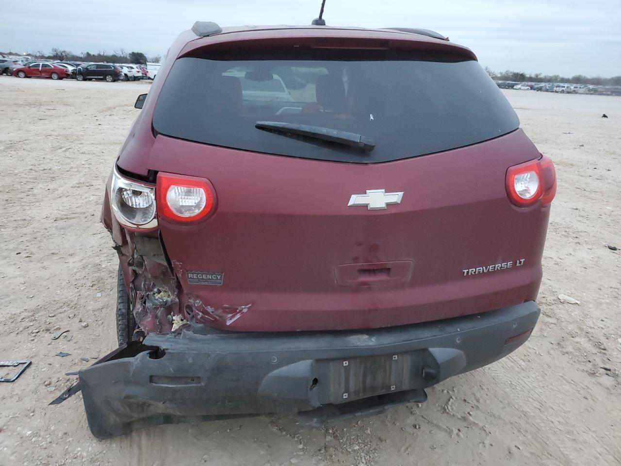 2011 Chevrolet Traverse VIN 1GNKRGED0BJ193628 Copart auction photo, rear end / minor dent/scratches damage thumbnail 6