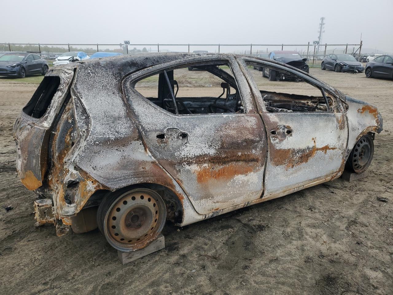2012 Toyota Prius VIN JTDKDTB32C1505607 Copart auction photo, burn damage thumbnail 3