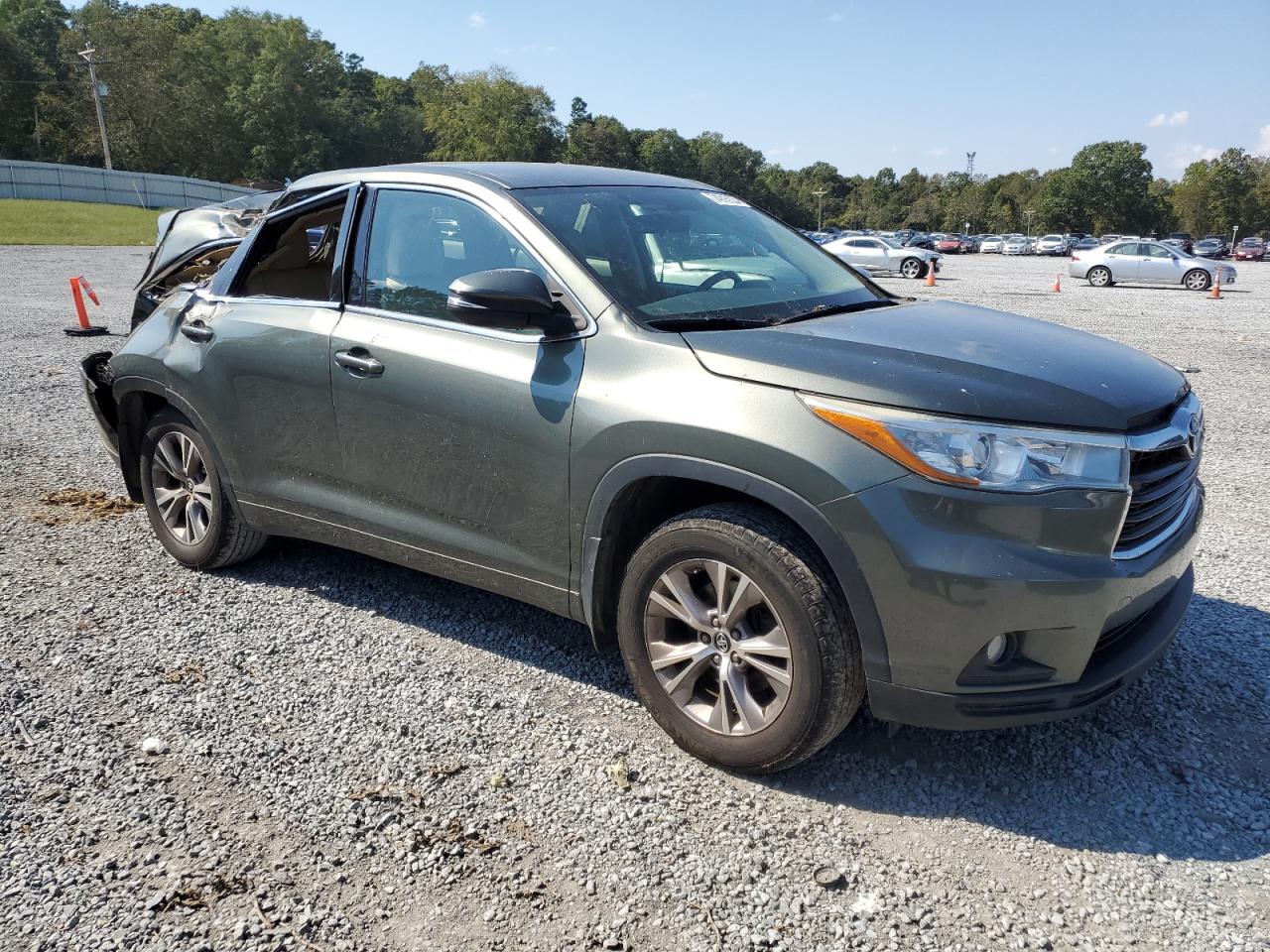 2016 Toyota Highlander VIN 5TDBKRFHXGS294731 Copart auction photo, top/roof / rear end damage thumbnail 4