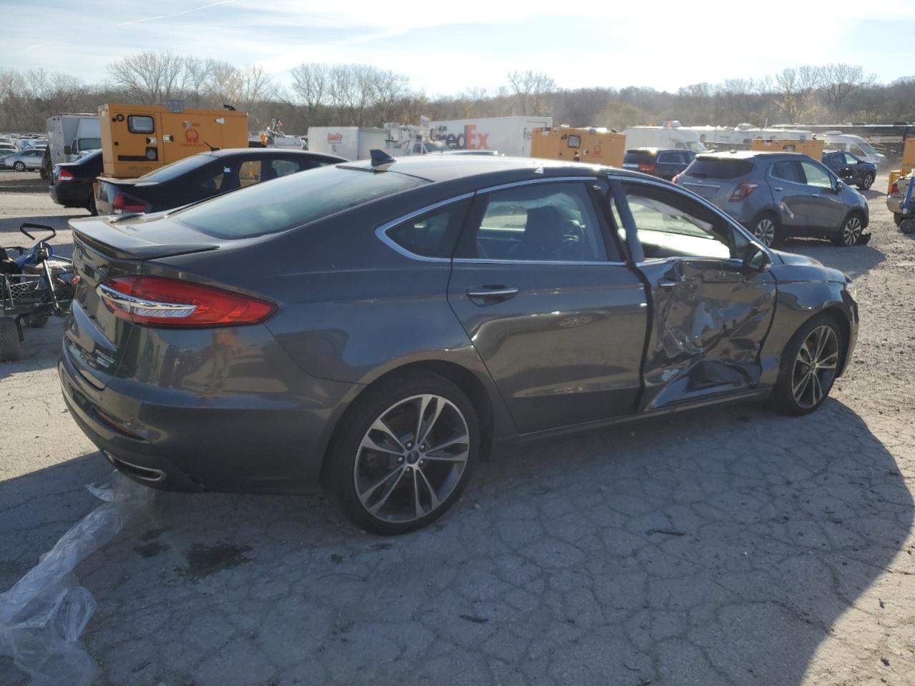 2019 Ford Fusion VIN 3FA6P0D91KR184727 Copart auction photo, side / minor dent/scratches damage thumbnail 3