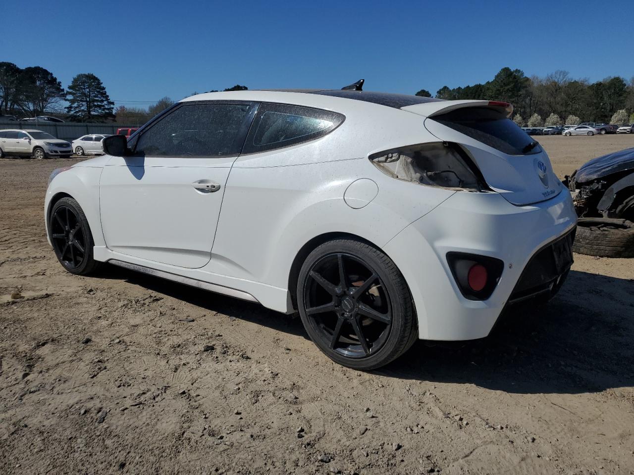2014 Hyundai Veloster VIN KMHTC6AE9EU206110 Copart auction photo, rear end / minor dent/scratches damage thumbnail 2