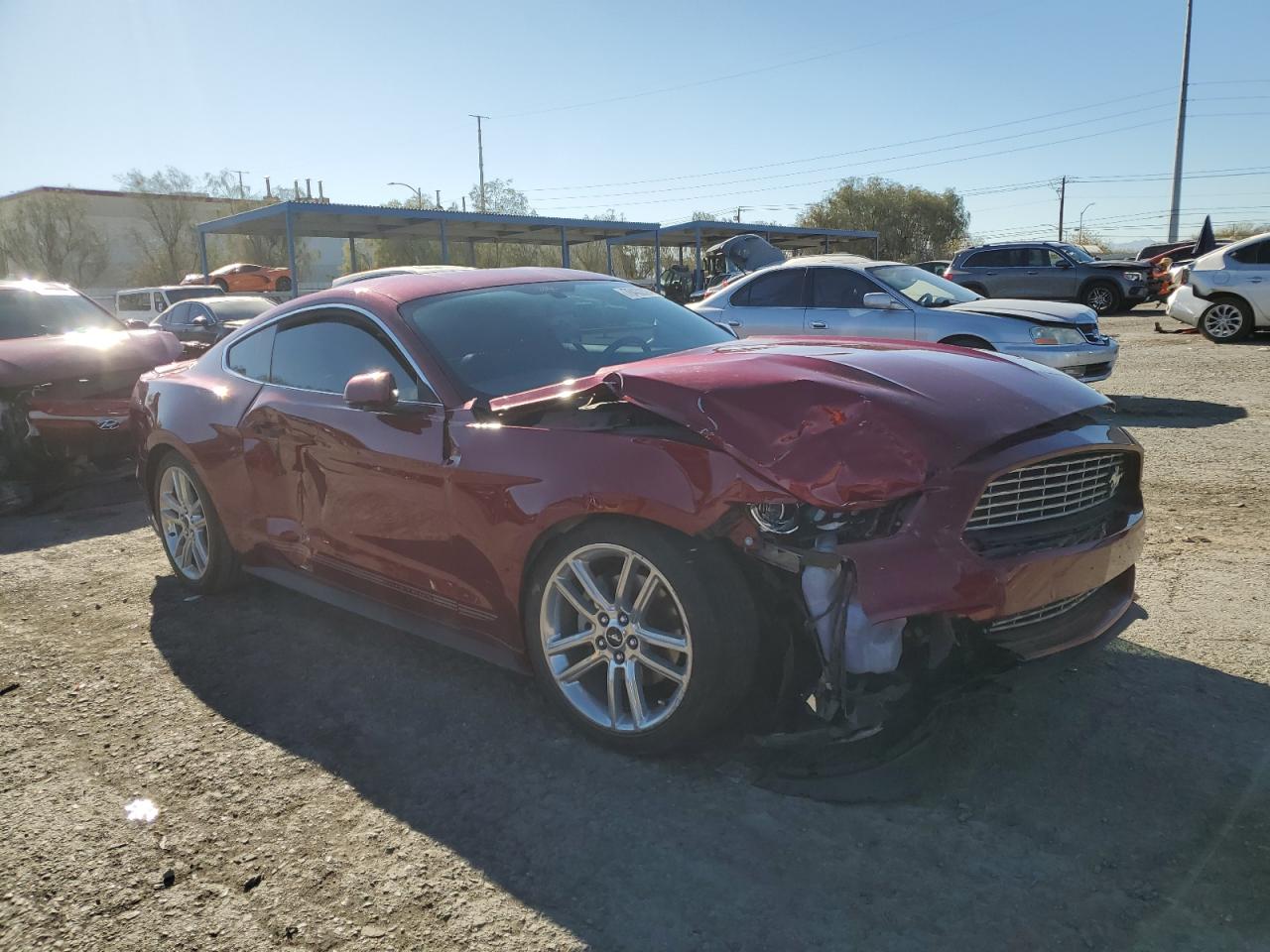 2017 Ford Mustang VIN 1FA6P8TH7H5302685 Copart auction photo, front end / side damage thumbnail 4