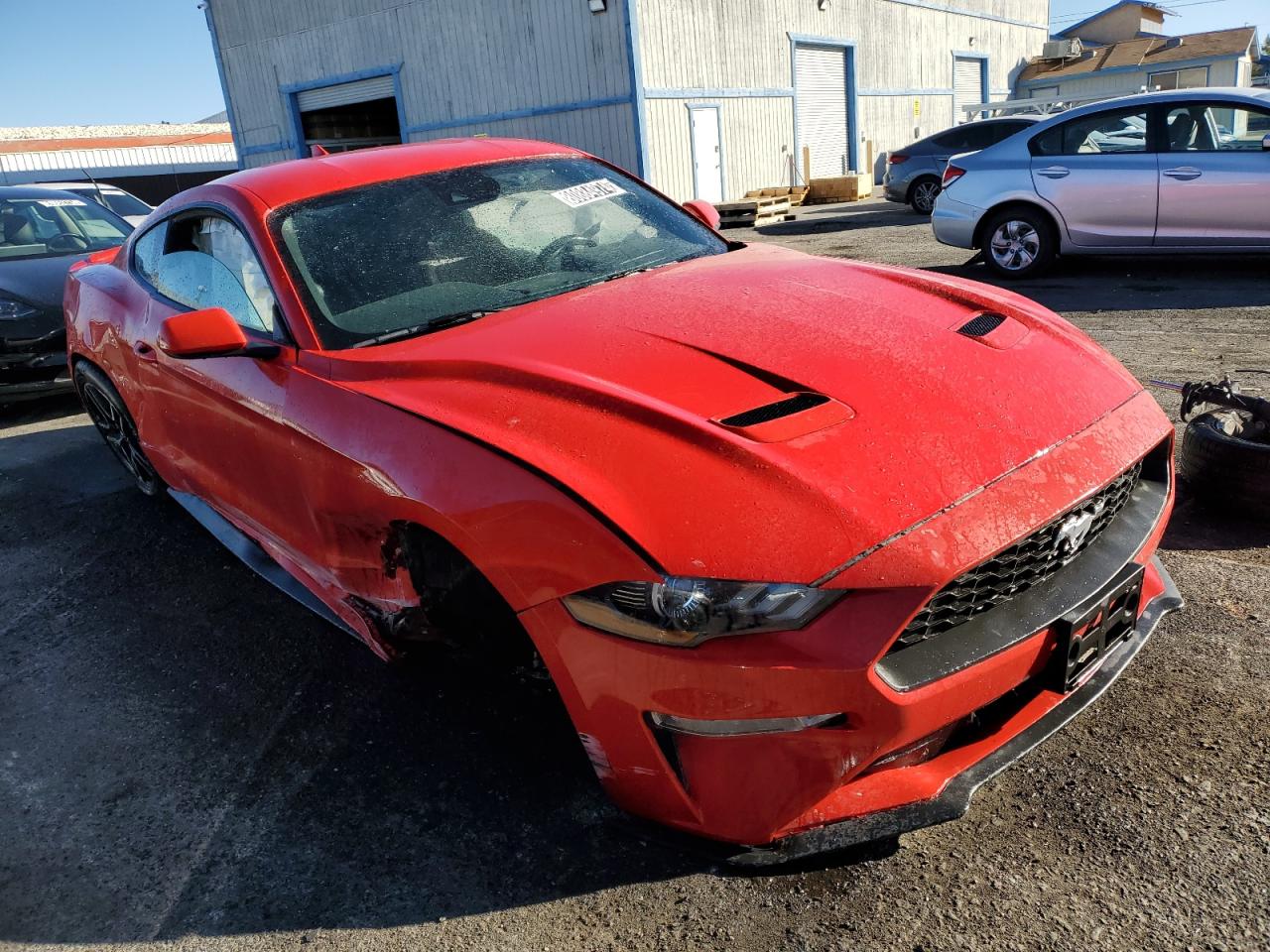 2021 Ford Mustang VIN 1FA6P8TH3M5124011 Copart auction photo, front end damage thumbnail 4