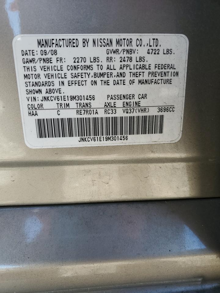 2009 Infiniti G VIN JNKCV61E19M301456 Copart auction photo, side / all over damage thumbnail 12