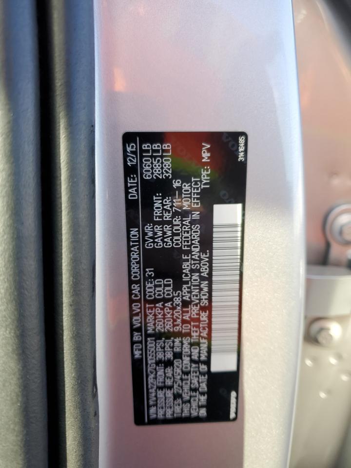 2016 Volvo XC90 VIN YV4A22PK7G1055001 Copart auction photo, rear end / front end damage thumbnail 14