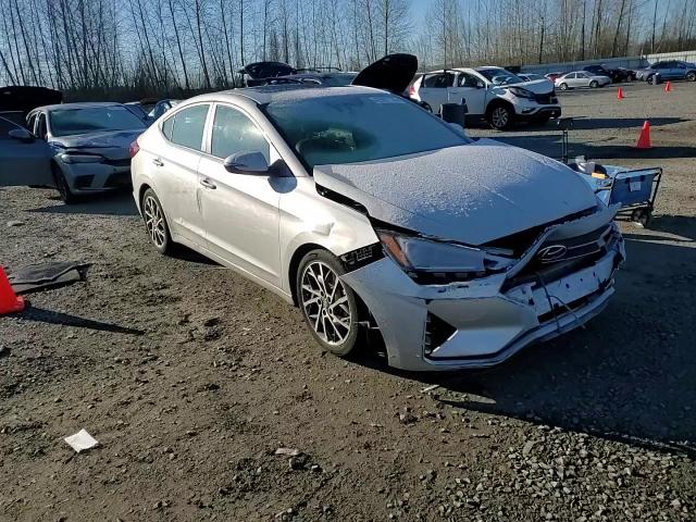 2019 Hyundai Elantra VIN 5NPD84LFXK8448673 Copart auction photo, front end / side damage thumbnail 11