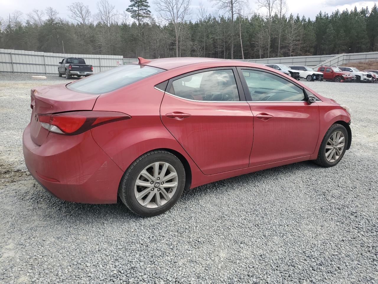 2015 Hyundai Elantra VIN KMHDH4AE4FU456804 Copart auction photo, front end / rear end damage thumbnail 3