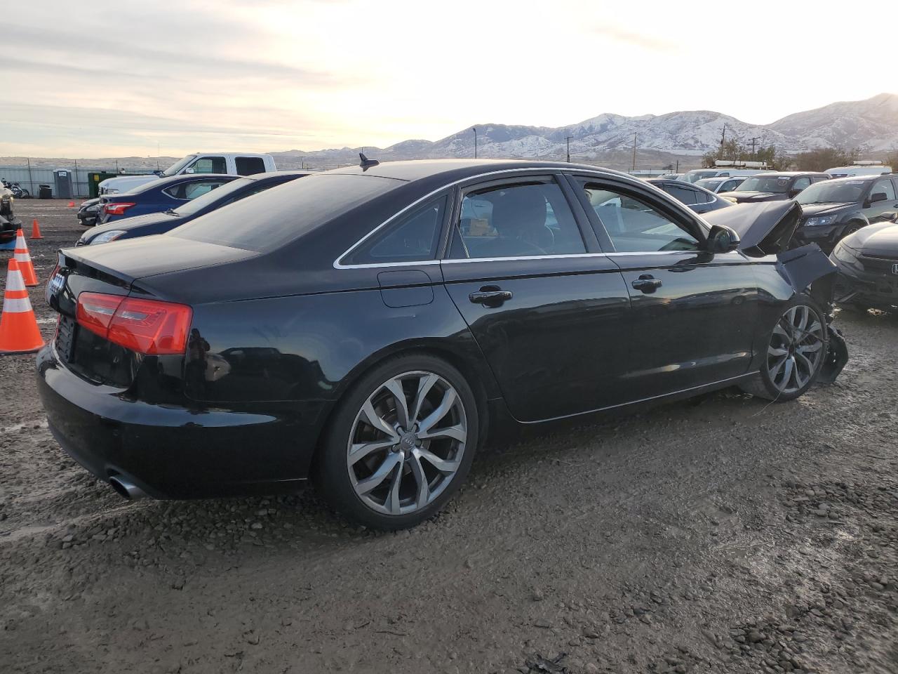 2014 Audi A6 VIN WAUGFAFC6EN018420 Copart auction photo, front end damage thumbnail 3