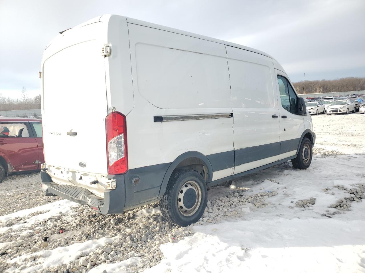 2017 Ford Transit VIN 1FTYR2CM0HKB53223 Copart auction photo, side / top/roof damage thumbnail 3