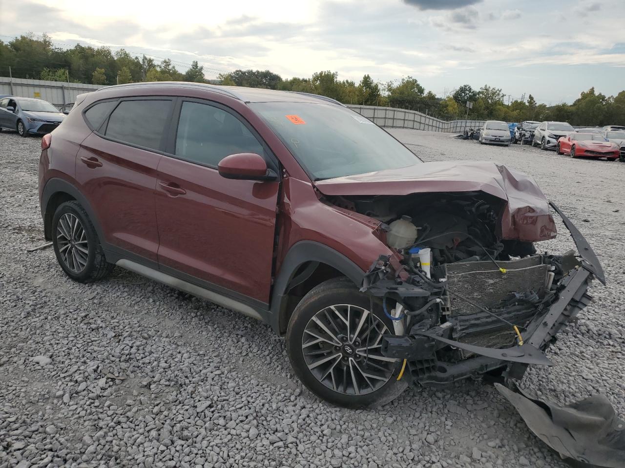 2020 Hyundai Tucson VIN KM8J3CAL5LU181885 Copart auction photo, front end damage thumbnail 4