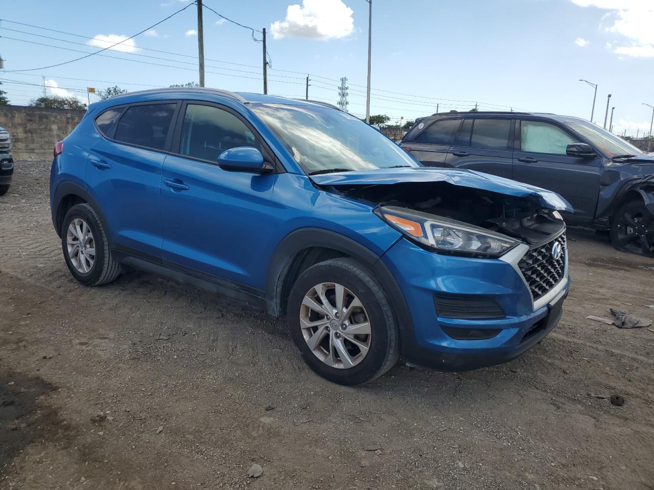 2019 Hyundai Tucson VIN KM8J33A46KU956640 Copart auction photo, front end / rear end damage thumbnail 4