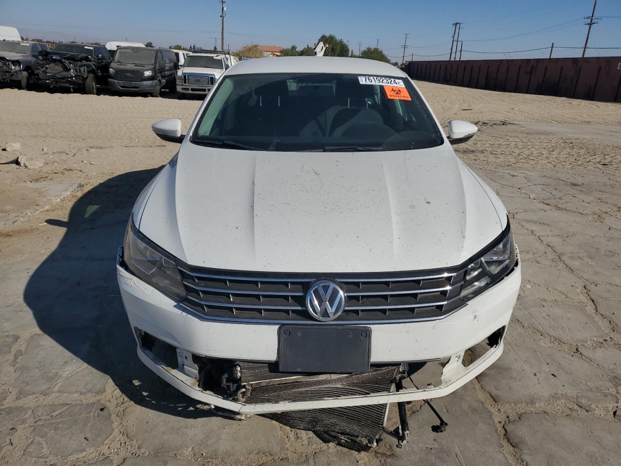 2016 Volkswagen Passat VIN 1VWAT7A37GC041275 Copart auction photo, front end / undercarriage damage thumbnail 5