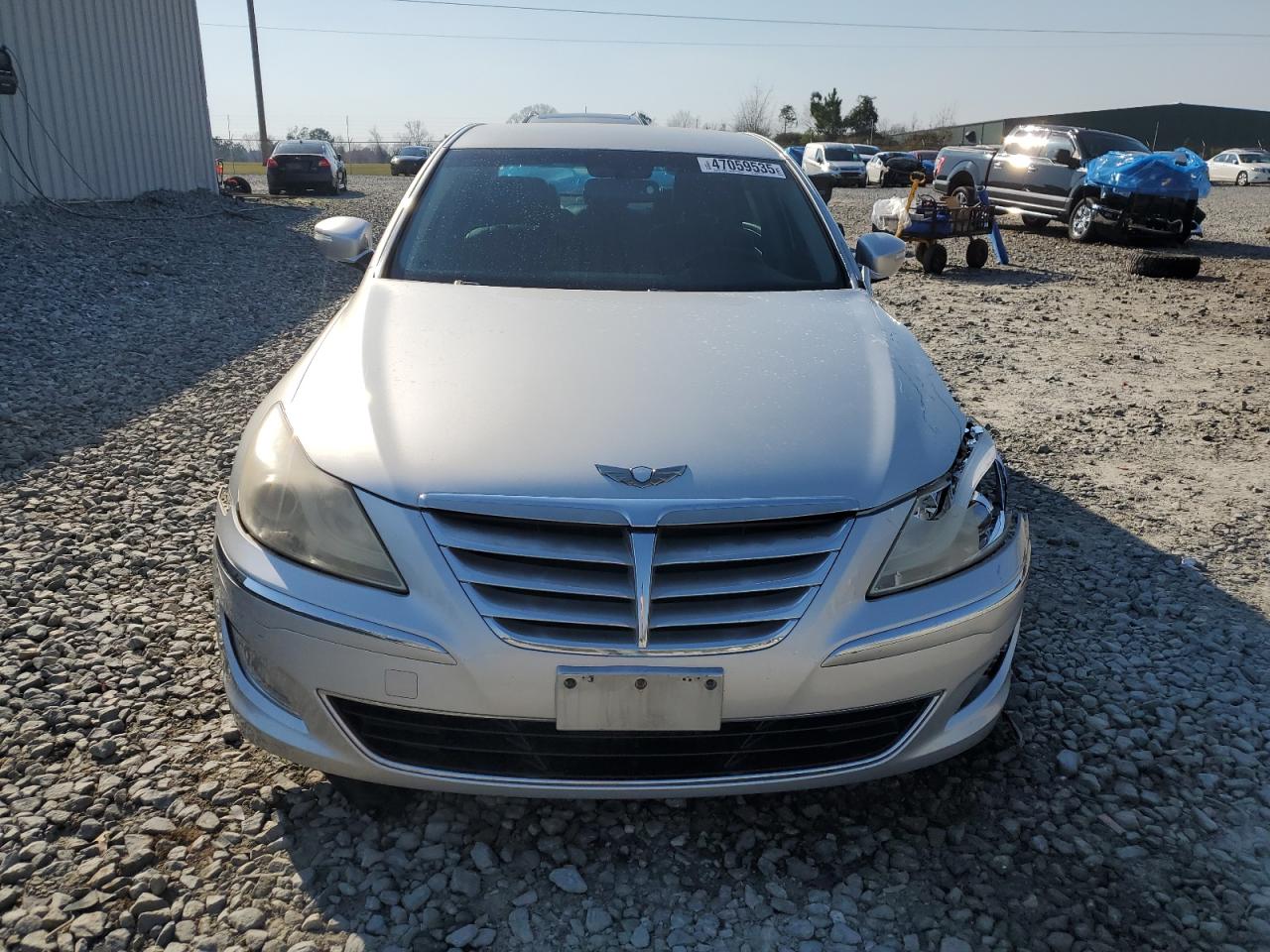 2013 Hyundai Genesis VIN KMHGC4DD6DU240920 Copart auction photo, front end / side damage thumbnail 5