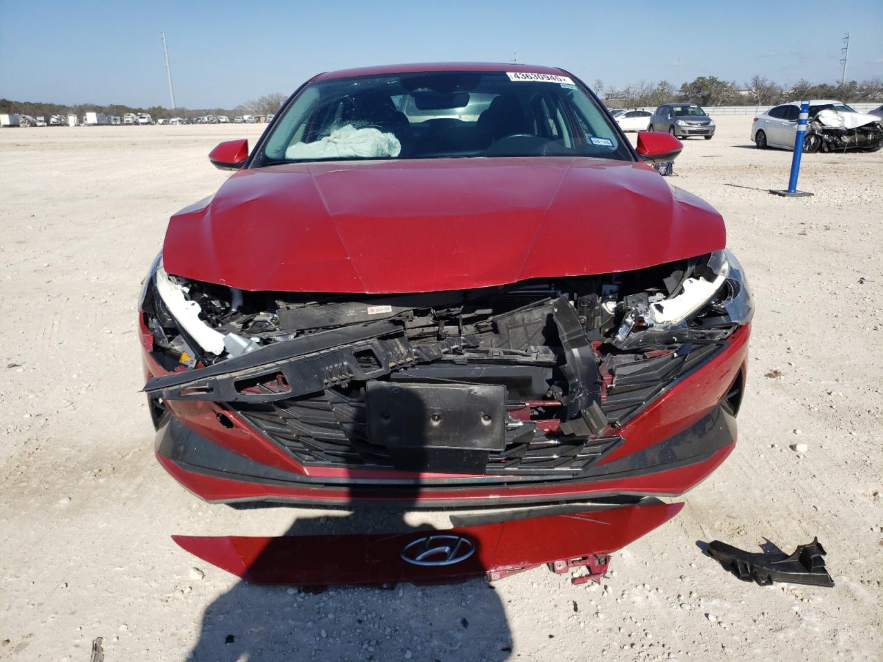 2022 Hyundai Elantra VIN KMHLN4AG4NU363821 Copart auction photo, front end damage thumbnail 5