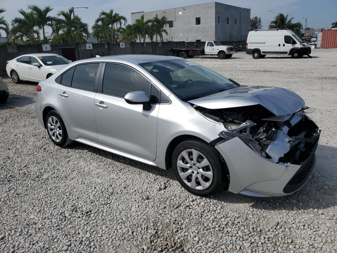 2020 Toyota Corolla VIN JTDEPRAEXLJ036468 Copart auction photo, front end damage thumbnail 4