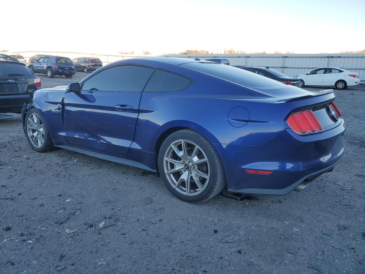 2015 Ford Mustang VIN 1FA6P8CF5F5374657 Copart auction photo, front end / side damage thumbnail 2