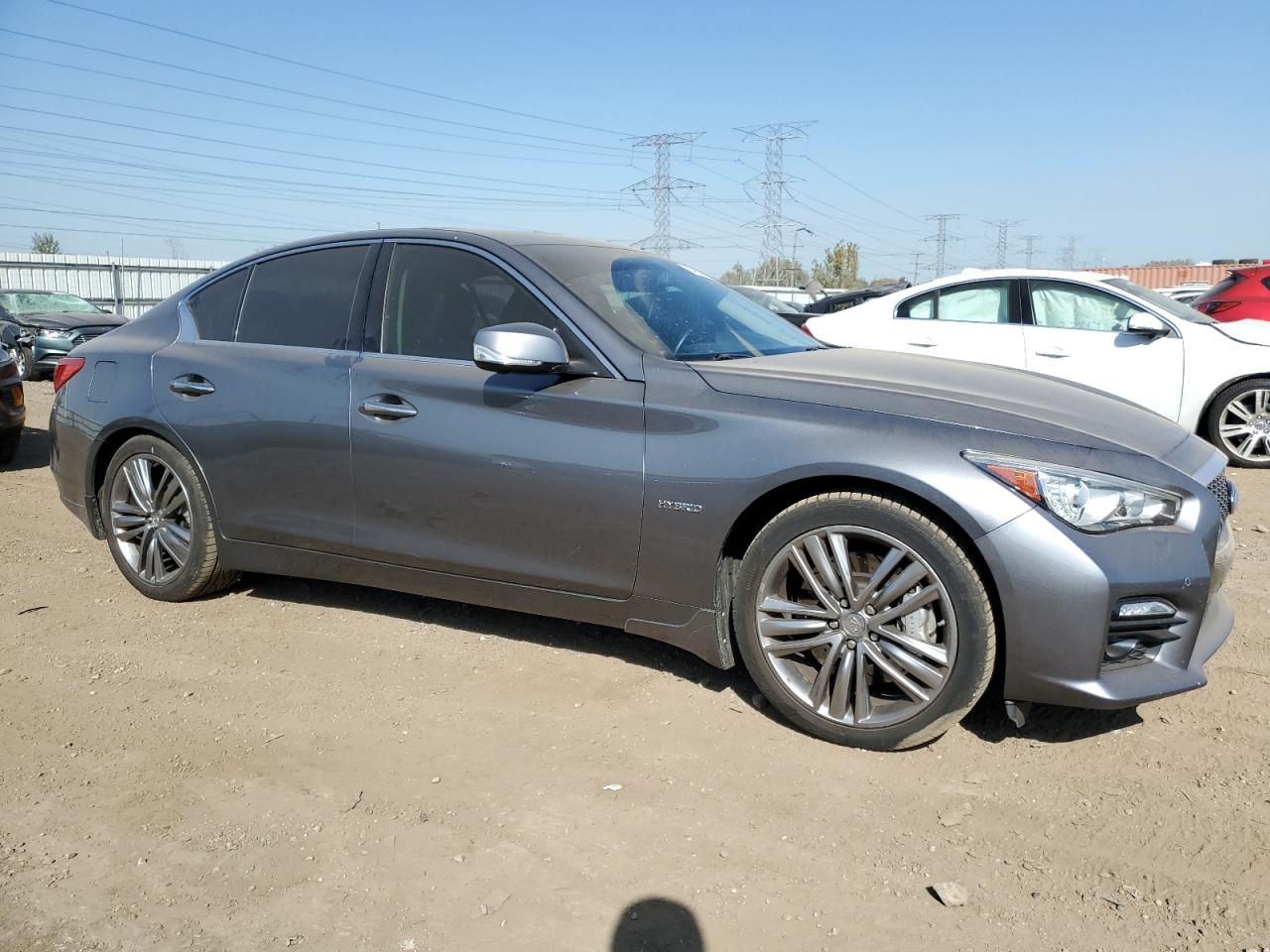 2014 Infiniti Q50 VIN JN1AV7ARXEM701837 Copart auction photo, front end damage thumbnail 4
