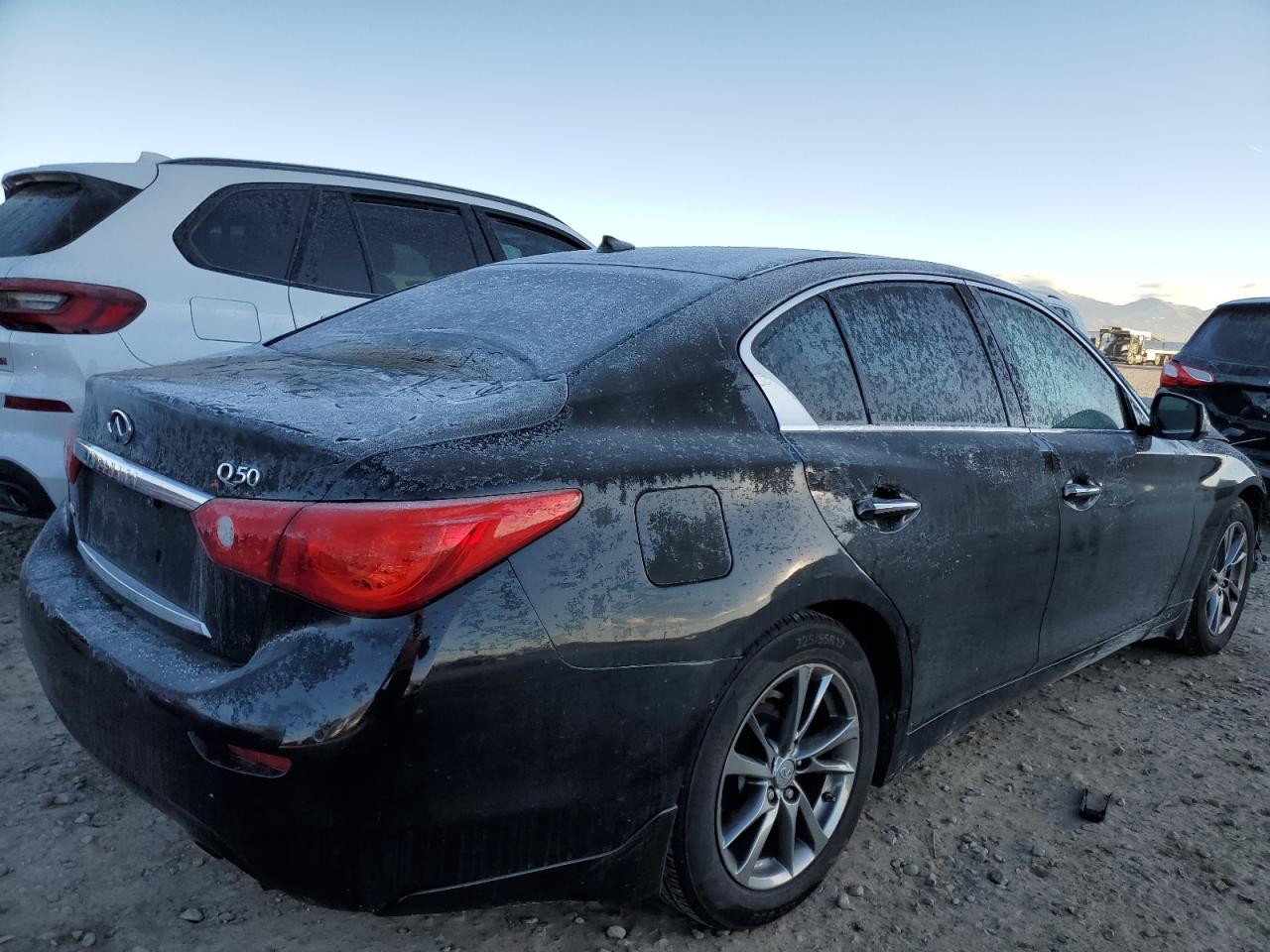 2014 Infiniti Q50 VIN JN1AV7AR6EM701656 Copart auction photo, front end / minor dent/scratches damage thumbnail 3