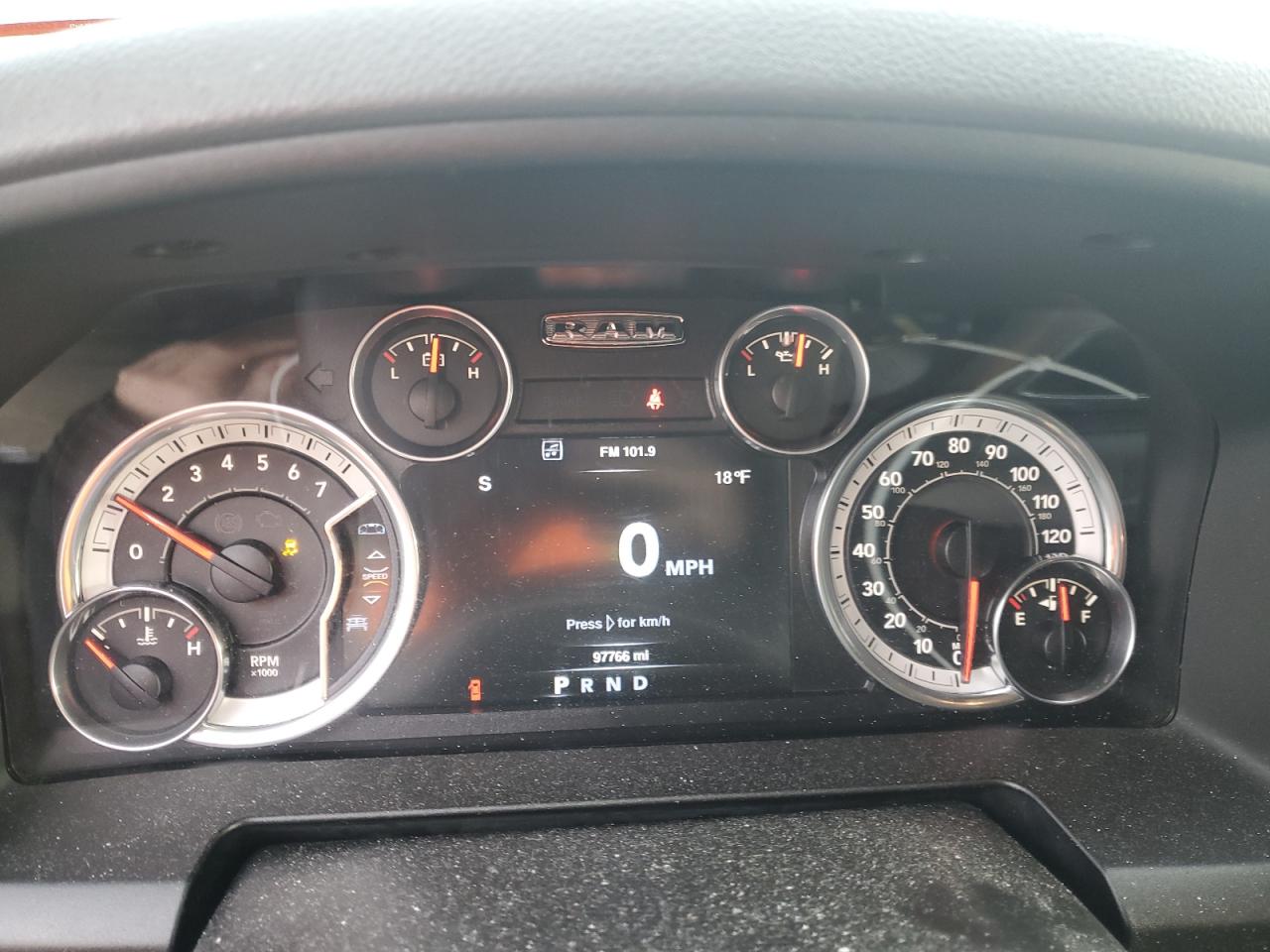 2016 RAM 1500 VIN 1C6RR7LG8GS410663 Copart auction photo, front end / rear end damage thumbnail 9