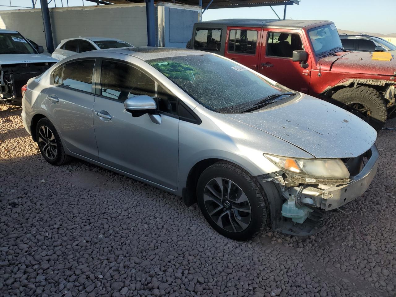 2014 Honda Civic VIN 19XFB2F88EE072186 Copart auction photo, front end / side damage thumbnail 4