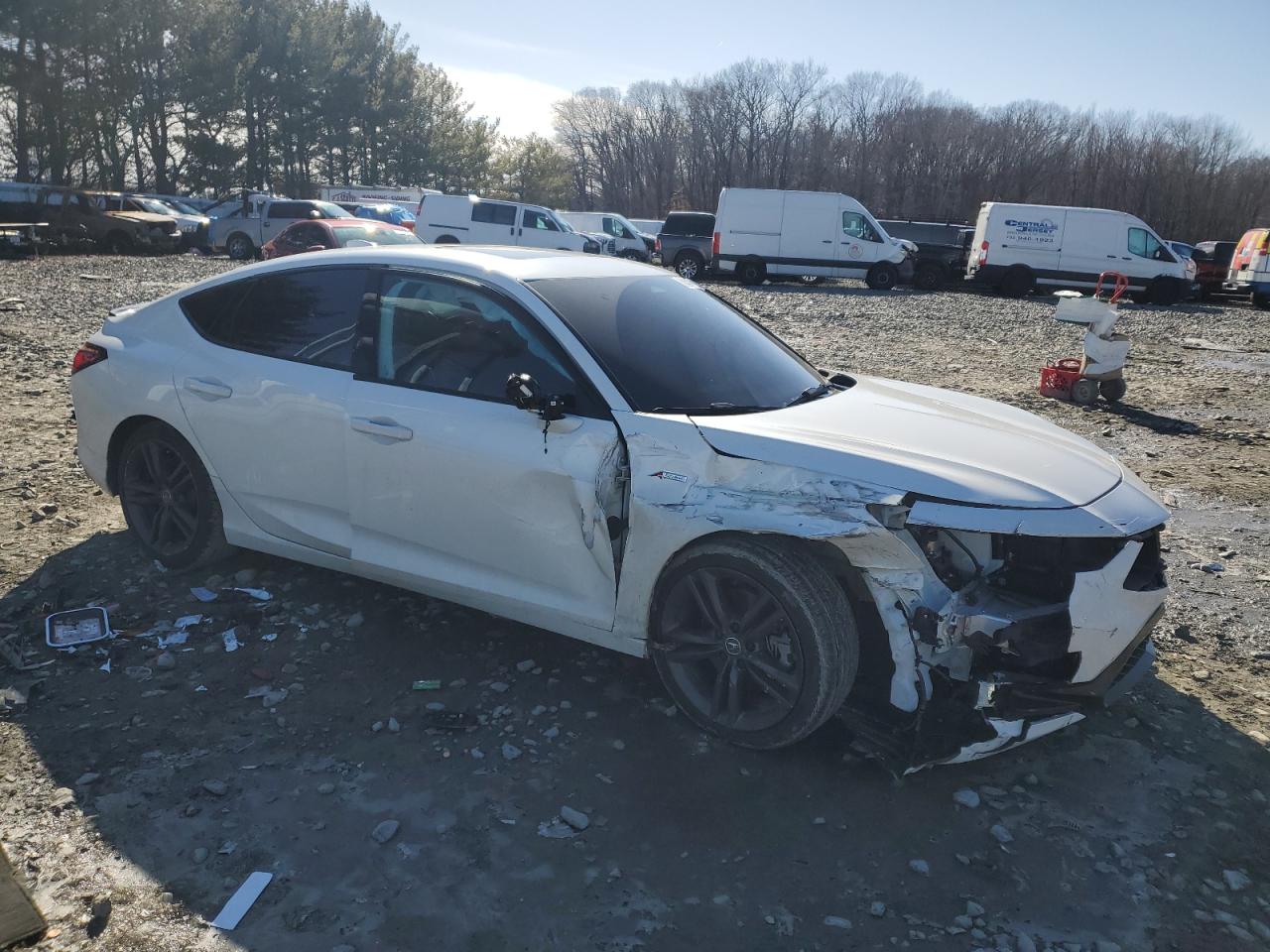 2025 Acura Integra VIN 19UDE4H32SA002498 Copart auction photo, side / front end damage thumbnail 4