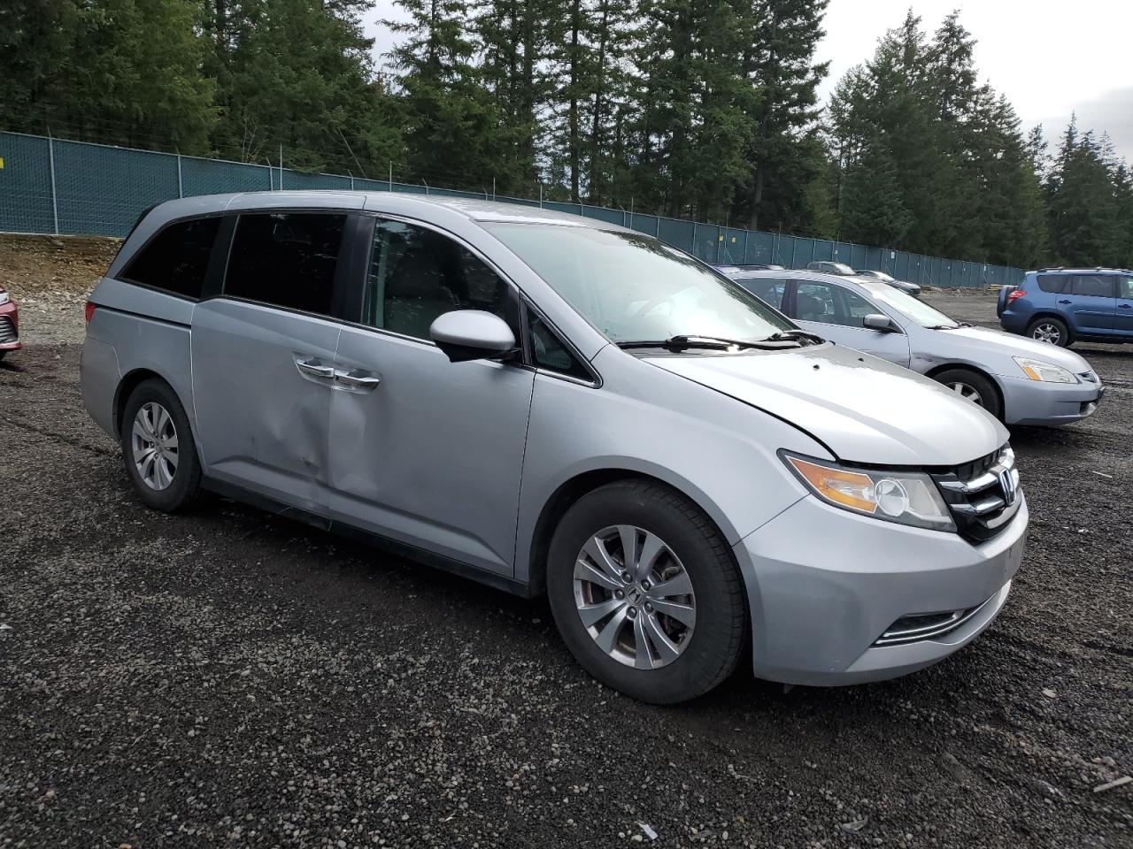 2014 Honda Odyssey VIN 5FNRL5H41EB065192 Copart auction photo, side damage thumbnail 4