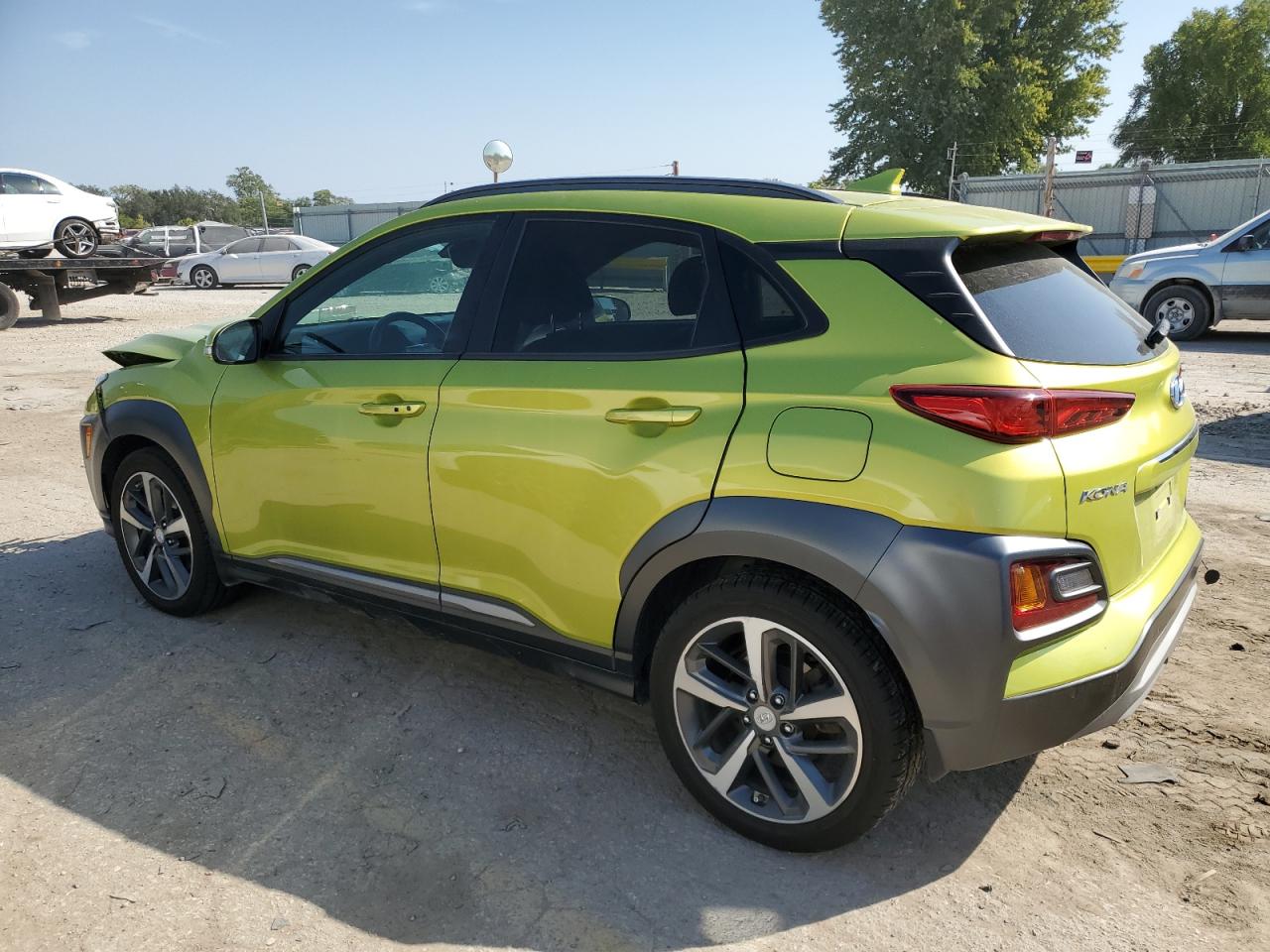 2019 Hyundai Kona VIN KM8K53A59KU381795 Copart auction photo, front end damage thumbnail 2