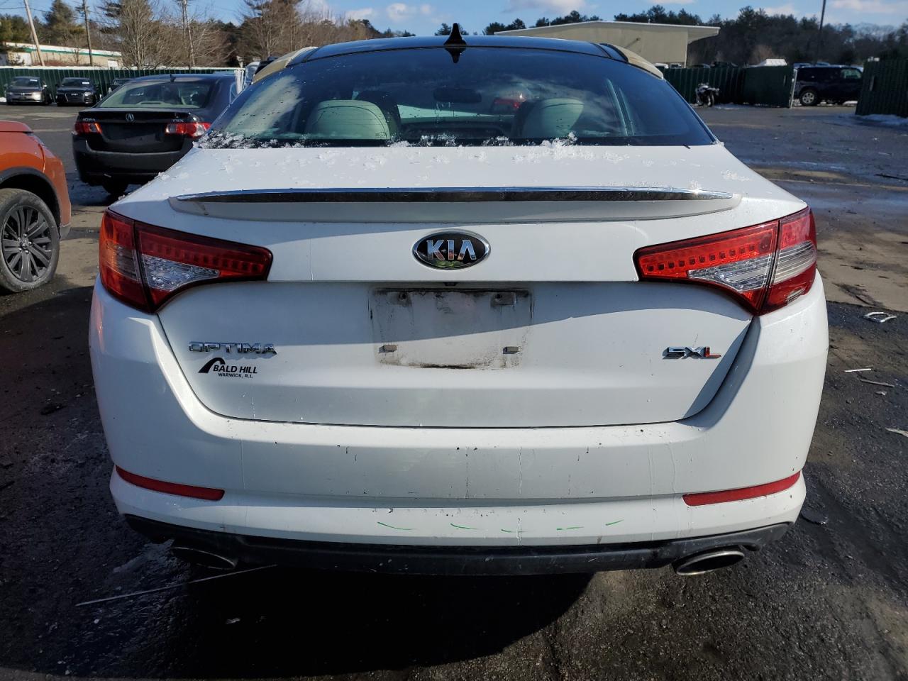 2013 KIA Optima VIN 5XXGR4A61DG161945 Copart auction photo, front end / side damage thumbnail 6