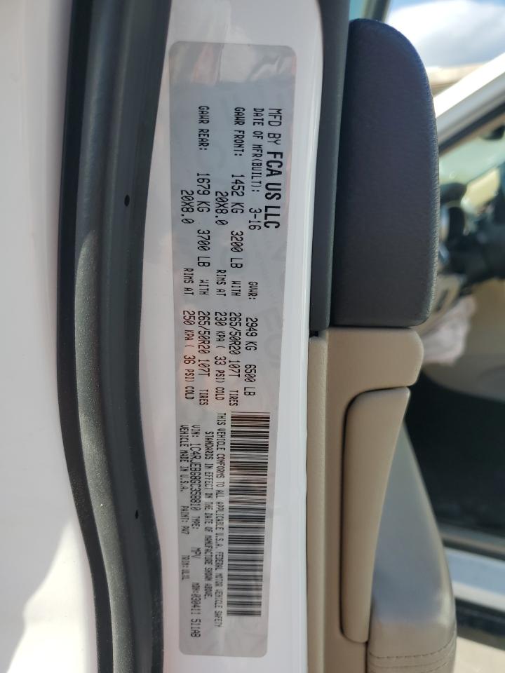 2016 Jeep Grand Cherokee VIN 1C4RJEBG8GC358810 Copart auction photo, front end / minor dent/scratches damage thumbnail 15