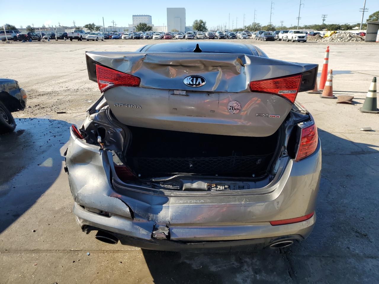 2013 KIA Optima VIN 5XXGN4A75DG248025 Copart auction photo, rear end damage thumbnail 6