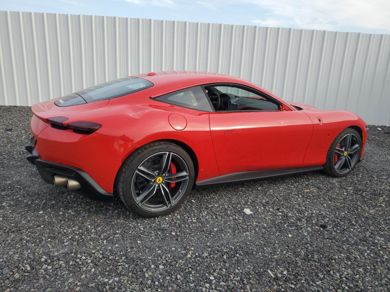 2022 Ferrari Roma VIN ZFF98RNA3N0271858 Copart auction photo, top/roof / side damage thumbnail 3
