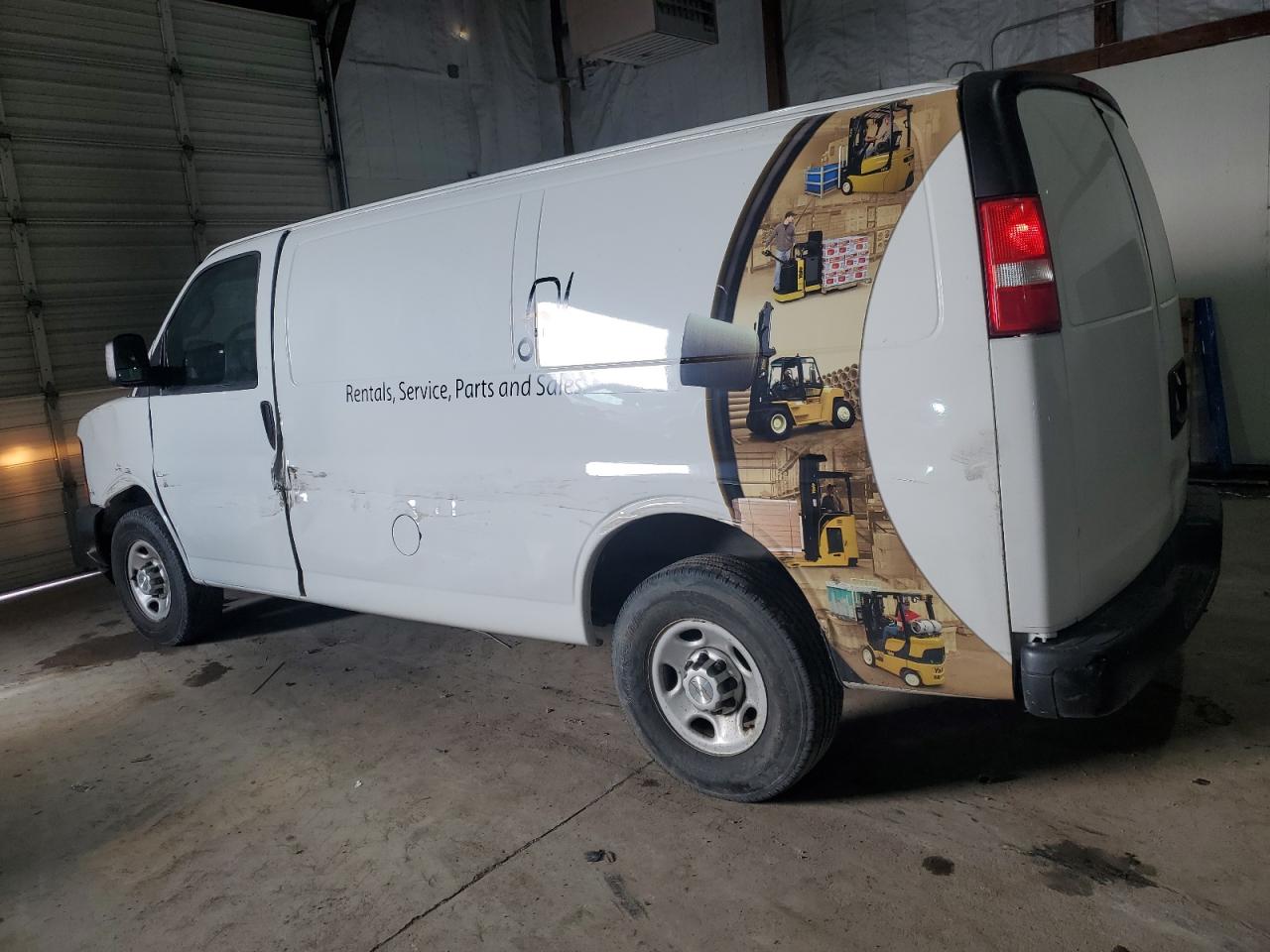 2017 Chevrolet Express VIN 1GCWGAFF2H1347195 Copart auction photo, side damage thumbnail 2