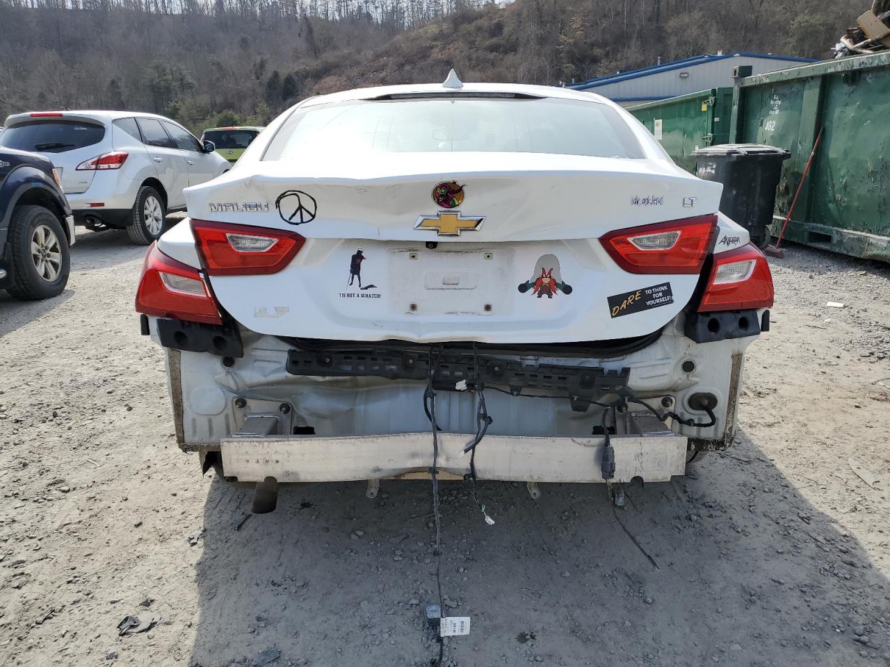 2016 Chevrolet Malibu VIN 1G1ZE5STXGF183985 Copart auction photo, rear end damage thumbnail 6