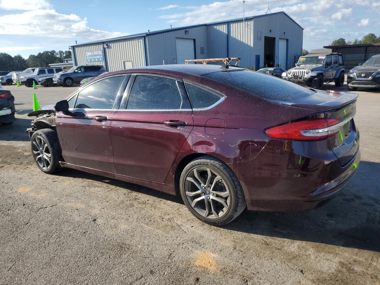 2017 Ford Fusion VIN 3FA6P0G71HR399110 Copart auction photo, front end / side damage thumbnail 2