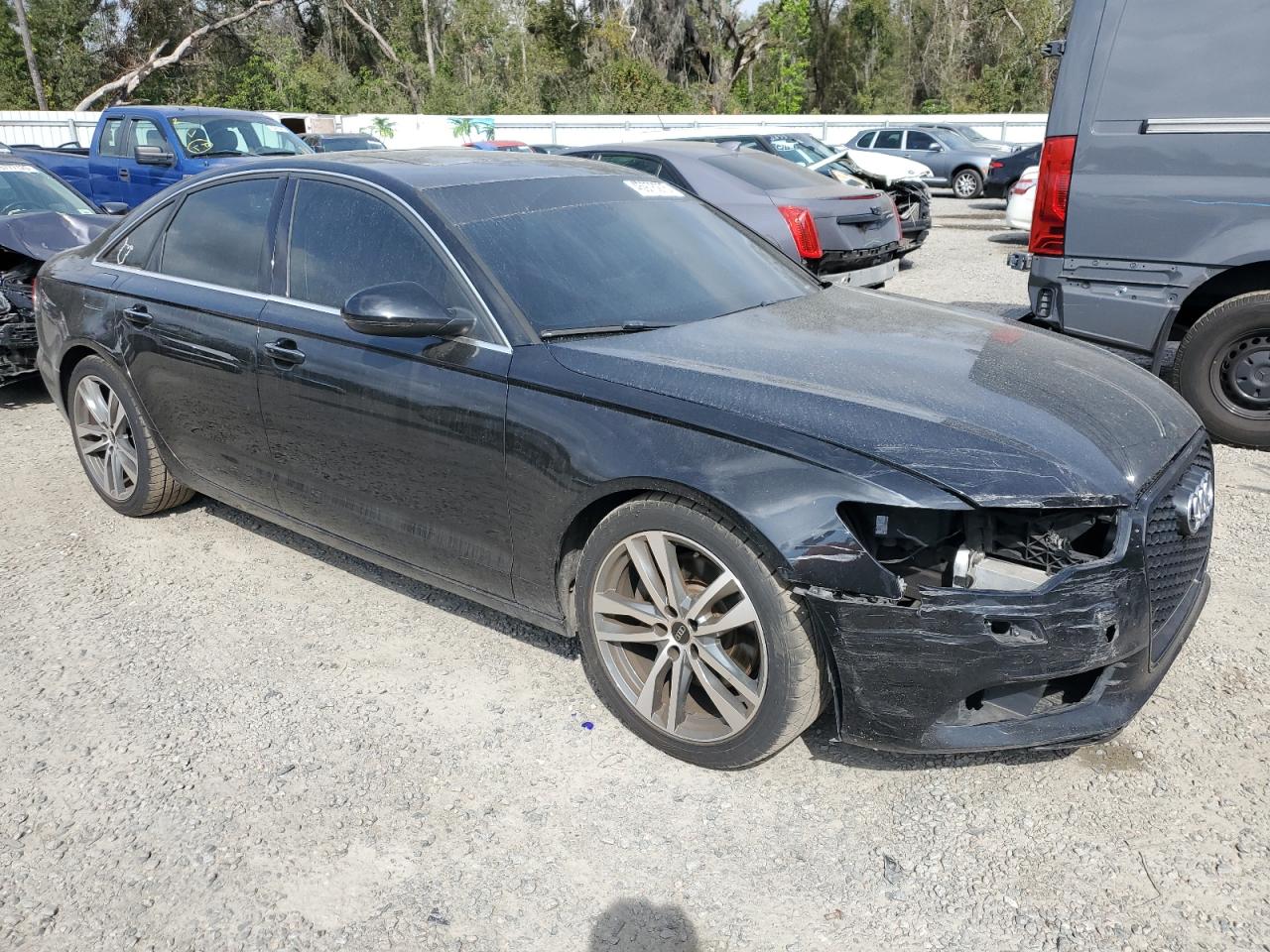 2014 Audi A6 VIN WAUFMAFC6EN010285 Copart auction photo, front end damage thumbnail 4