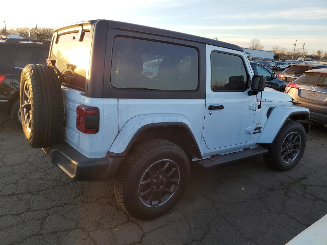 2021 Jeep Wrangler VIN 1C4GJXAN6MW741870 Copart auction photo, burn damage thumbnail 3