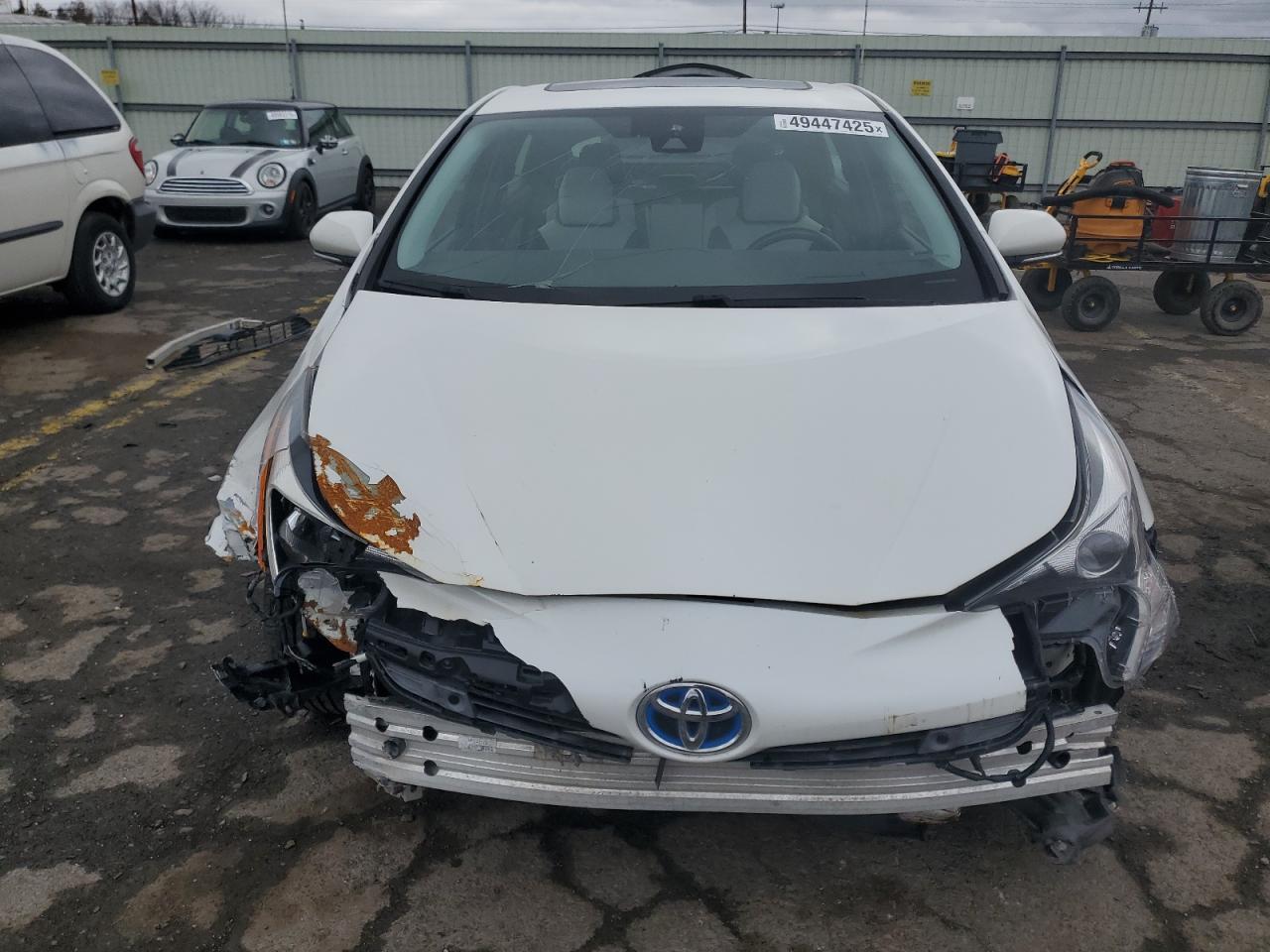 2017 Toyota Prius VIN JTDKARFUXH3049723 Copart auction photo, front end / rear end damage thumbnail 5