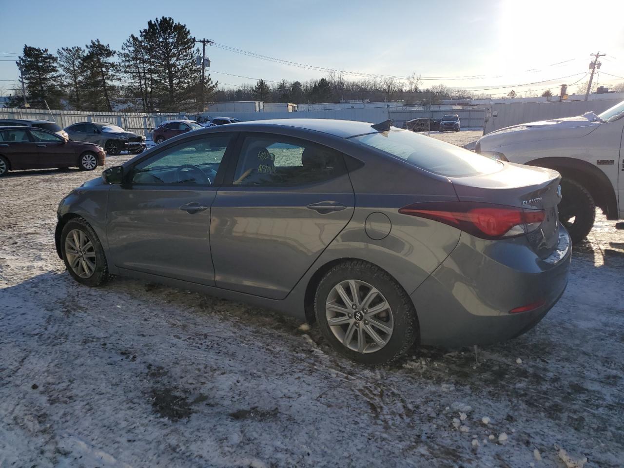 2014 Hyundai Elantra VIN 5NPDH4AE6EH497318 Copart auction photo, front end damage thumbnail 2