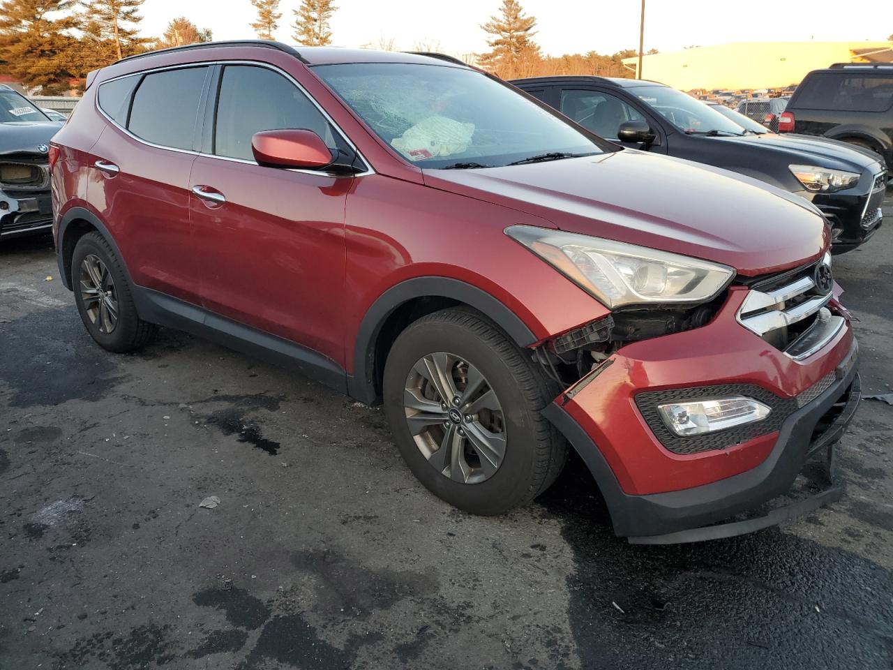 2014 Hyundai Santa Fe VIN 5XYZUDLB5EG224110 Copart auction photo, front end / minor dent/scratches damage thumbnail 4